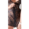 Cottelli LINGERIE - Seksowna Rozpinana Sukienka Z Kwiatowej Koronki Czarna M