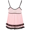 Cottelli LINGERIE - Seksowna Różowa Koszulka Nocna Z Koronką + Stringi 2XL