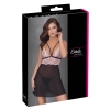 Cottelli LINGERIE - Seksowna Siateczkowa Halka Z Różową Koronką L