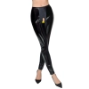 Black Level - Vinylowe Legginsy Bez Kroku Czarne L