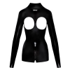 LATE X - Seksowne Lateksowe Body Bez Biustu Czarne 2XL