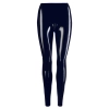 LATE X - Obcisłe Lateksowe Legginsy Z Zamkiem W Kroczu Czarne 2XL