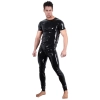 LATE X - Czarna Klasyczna Lateksowa Koszulka Unisex S