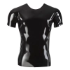 LATE X - Czarna Klasyczna Lateksowa Koszulka Unisex S