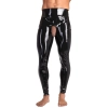 LATE X - Obcisłe Lateksowe Legginsy Z Otworem Na Penisa I Jądra Czarne 2XL