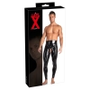 LATE X - Obcisłe Lateksowe Legginsy Z Otworem Na Penisa I Jądra Czarne 2XL