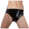 LATE X - Lateksowe Majteczki Z Dildo W Kroczu Czarne S