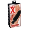 LATE X - Nadmuchiwane Lateksowe Czarne Dildo 20 CM