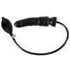 LATE X - Nadmuchiwane Lateksowe Czarne Dildo 20 CM