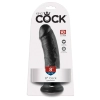 King Cock - Realistyczne Dildo Z Żyłkami I Przyssawką 20 CM Czarny Kolor Skóry