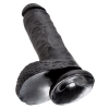 King Cock - Realistyczne Dildo Z Żołędziem Jądrami I Żyłkami 20 CM Czarny