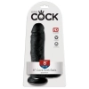 King Cock - Realistyczne Dildo Z Żołędziem Jądrami I Żyłkami 20 CM Czarny