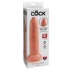 King Cock - Realistyczne Dildo Z Ruchomym Napletkiem 23 CM Jasny Kolor Skóry