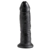 King Cock - Realistyczne Zakrzywione Dildo Z Przyssawką 23 CM Czarny