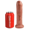 King Cock - Realistyczne Dildo Z Ruchomym Napletkiem 18 CM Ciemny Kolor Skóry