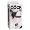 King Cock - Realistyczne Dildo Strap-On 20 CM Ciemny Kolor Skóry