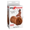 PET - Ręczny Podwójny Masturbator Z Odbytem I Pochwą Brązowy