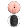 PET - Wibrujący Podwójny Masturbator Z Pochwą I Odbytem Biały