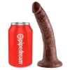 King Cock - Realistyczne Dildo Z Żyłkami I Przyssawką 18 CM Brązowy Kolor Skóry