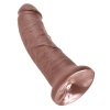 King Cock - Realistyczne Dildo Z Żyłkami I Przyssawką 20 CM Ciemny Kolor Skóry