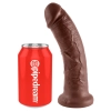 King Cock - Realistyczne Dildo Z Żyłkami I Przyssawką 20 CM Ciemny Kolor Skóry