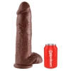 King Cock - Realistyczne Dildo Z Jądrami Brązowe 30 CM