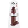 King Cock - Realistyczne Dildo Z Jądrami Brązowe 30 CM