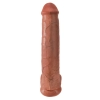 King Cock - Realistyczne Duże Dildo Z Przyssawką 38 CM Ciemny Kolor Skóry