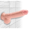 King Cock Plus - Realistyczne Dildo Z Jądrami I Przyssawką 23 CM Jasny Kolor Skóry