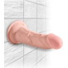 King Cock Plus - Realistyczne Naturalne Dildo Z Przyssawką 13 CM Jasny Kolor Skóry