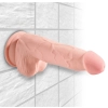 King Cock Plus - Realistyczne Dildo Z Jądrami I Przyssawką 13 CM Jasny Kolor Skóry