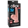 King Cock Plus - Realistyczne Dildo Z Kulkami W Jądrach I Przyssawką 15,2 CM Jasny Kolor Skóry