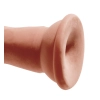 King Cock Plus - Realistyczne Naturalne Dildo Z Przyssawką 18 CM Ciemny Kolor Skóry