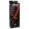 King Cock Plus - Realistyczny Wibrator Z Funkcją Ciepła I Wstrząsów 19 CM Ciemny Kolor Skóry