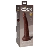 King Cock Elite - Realistyczne Silikonowe Dildo Z Przyssawką 18 CM Brązowy Kolor Skóry