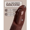 King Cock Elite - Realistyczne Silikonowe Dildo Z Przyssawką 20 CM Brązowy Kolor Skóry