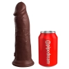 King Cock Elite - Realistyczne Silikonowe Dildo Z Przyssawką 20 CM Brązowy Kolor Skóry