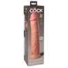 King Cock Elite - Realistyczne Silikonowe Dildo Z Przyssawką 28 CM Jasny Kolor Skóry