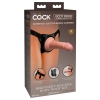 King Cock Elite - Uprząż Strap-On Z Realistycznym Dildo 15 CM Jasny Kolor Skóry