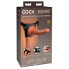 King Cock Elite - Uprząż Strap-On Z Realistycznym Dildo 18 CM Ciemny Kolor Skóry