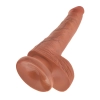 King Cock - Realistyczne Naturalne Dildo Z Przyssawką 15 CM Ciemny Kolor Skóry