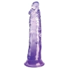 King Cock Clear - Realistyczne Dildo Z Przyssawką Przezroczyste-Fioletowe 20 CM