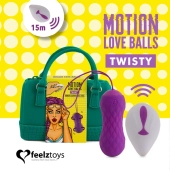 Zdalnie sterowane jajeczko wibrujące - FeelzToys Motion Love Balls Twisty