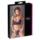 Cottelli LINGERIE - Seksowny Koronkowy Biustonosz I Figi Na Haftki S