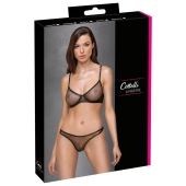 Cottelli LINGERIE - Seksowny Siateczkowy 2-Częściowy Komplecik Z Brokatem 85B/L