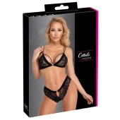 Cottelli LINGERIE - Koronkowy 2-Częściowy Komplecik Biustonosz I Figi M