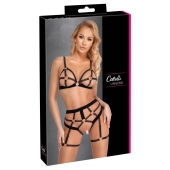 Cottelli LINGERIE - Biustonosz I Figi Z Elastycznych Paseczków M