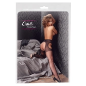 Cottelli LEGWEAR - Czarne Rajstopy Z Pasem Do Pończoch L/XL