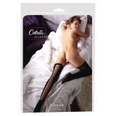 Cottelli LEGWEAR - Czarne Pończochy Z Siateczką Z Tyłu S/M