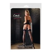 Cottelli LEGWEAR - Seksowne Czarne Pończochy Z Ozdobnym Szwem 1